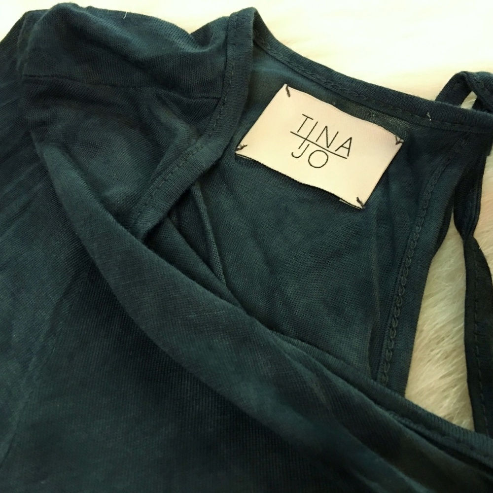 Anthropologie TINA + JO Teal Hand-Dyed Open Back - Picture 7 of 8